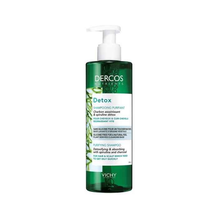 Dercos Nutrients Detox Глубоко очищающий шампунь для волос, нуждающихся в частом мытье