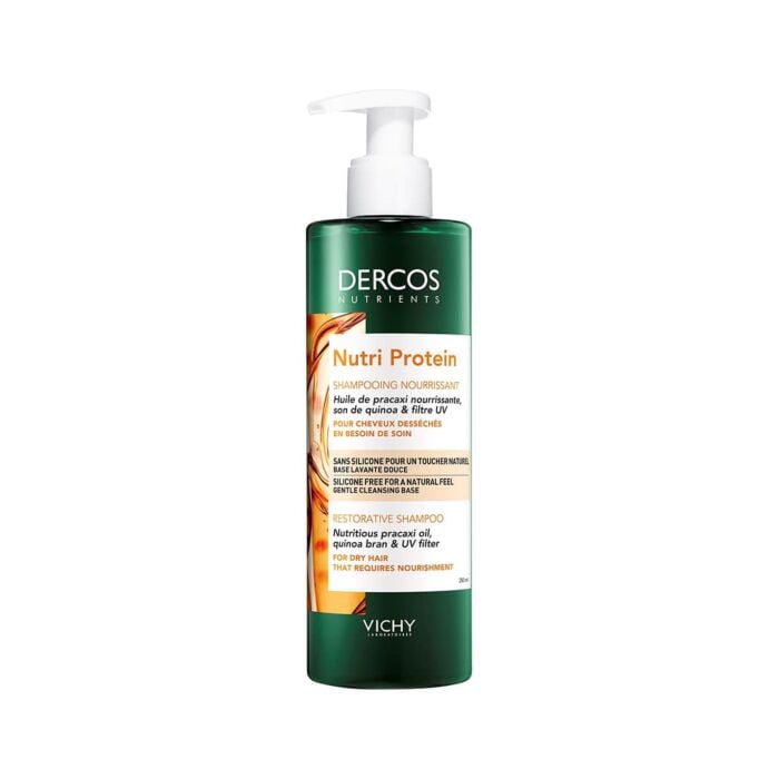 Фото - Dercos Nutrients Nutri Protein Восстанавливающий, интенсивно питающий шампунь для секущихся и поврежденных волос dercos aminexil интенсивно питающий укрепляющий кондиционер против выпадения волос
